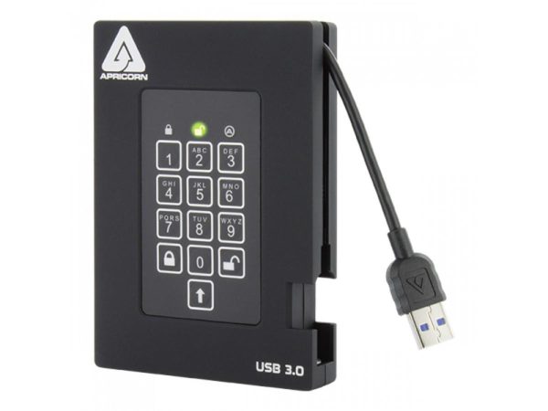 Apricorn Aegis Padlock Fortress - Solid state drive - encrypted - 1 TB - external (portable)