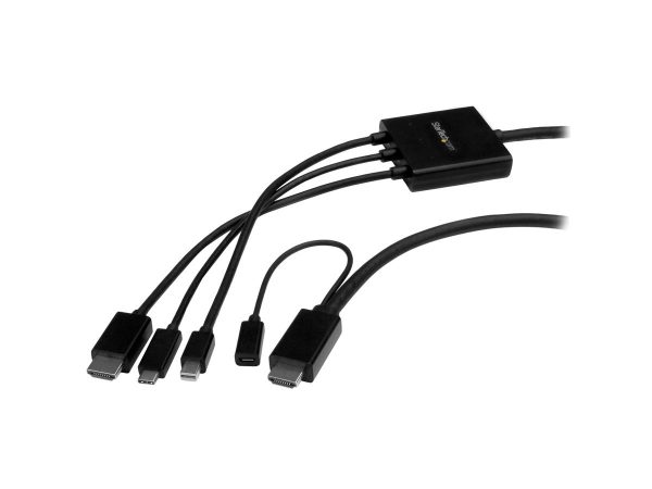 StarTech.com 6ft USB-C, HDMI or Mini DisplayPort to HDMI Adapter Cable