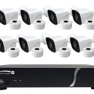 8CH HDTVI DVR, 1080p, 120fps, 2TB w 8 Outdoor IR Bullet Cameras