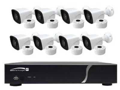 8CH HDTVI DVR, 1080p, 120fps, 2TB w 8 Outdoor IR Bullet Cameras